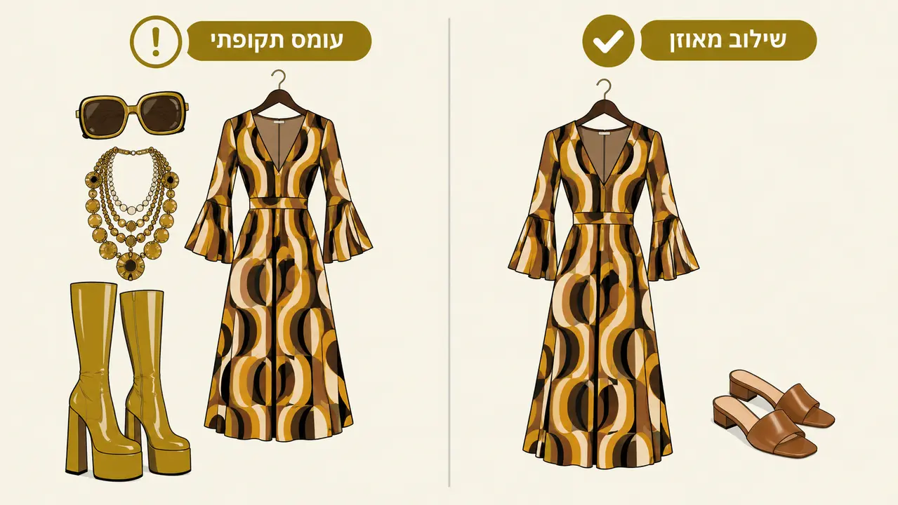 שילוב אופנה לפי עשורים בלי תחושת תחפושת