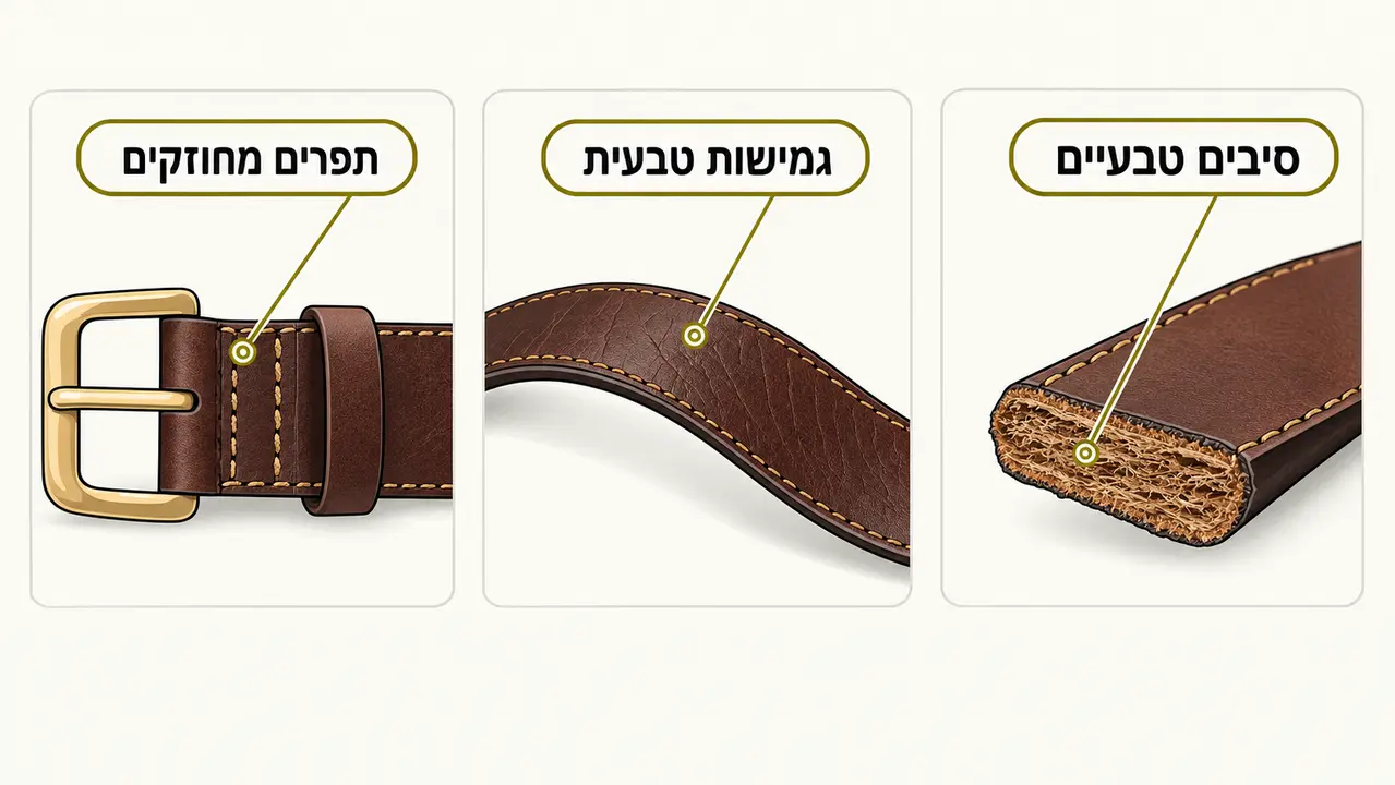 באילו סימנים מזהים חגורת עור וינטג' איכותית?